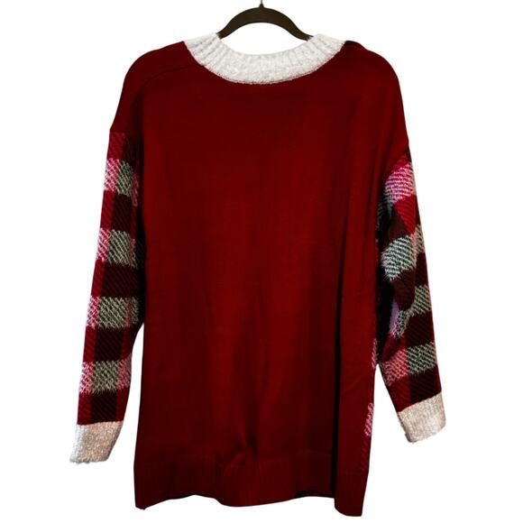 Holiday Time Festive Gingerbread Ugly Cute Christmas Cardigan Sweater Women's M - Picture 4 of 8